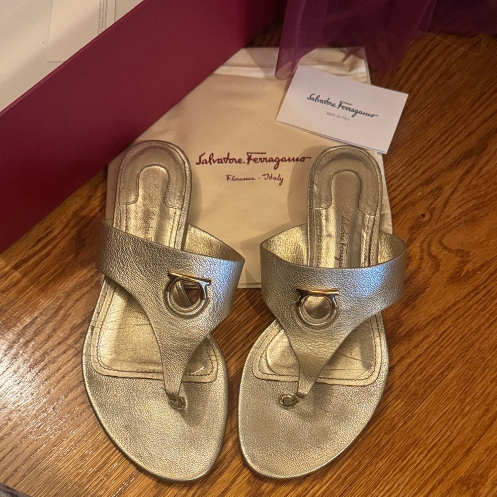 Salvatore Ferragamo Silver Women's Sandals